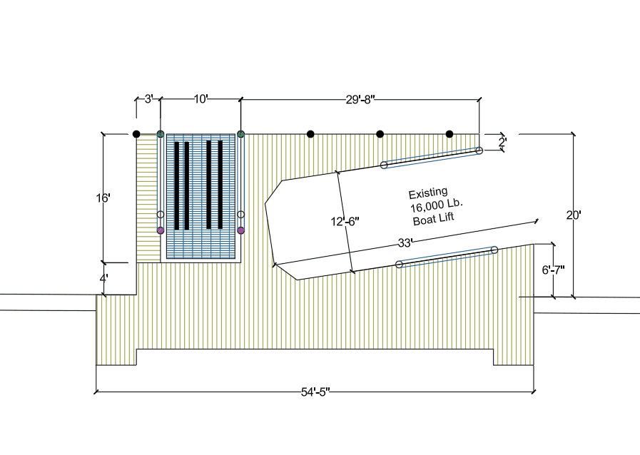 Residential Benck waterfront source drawing